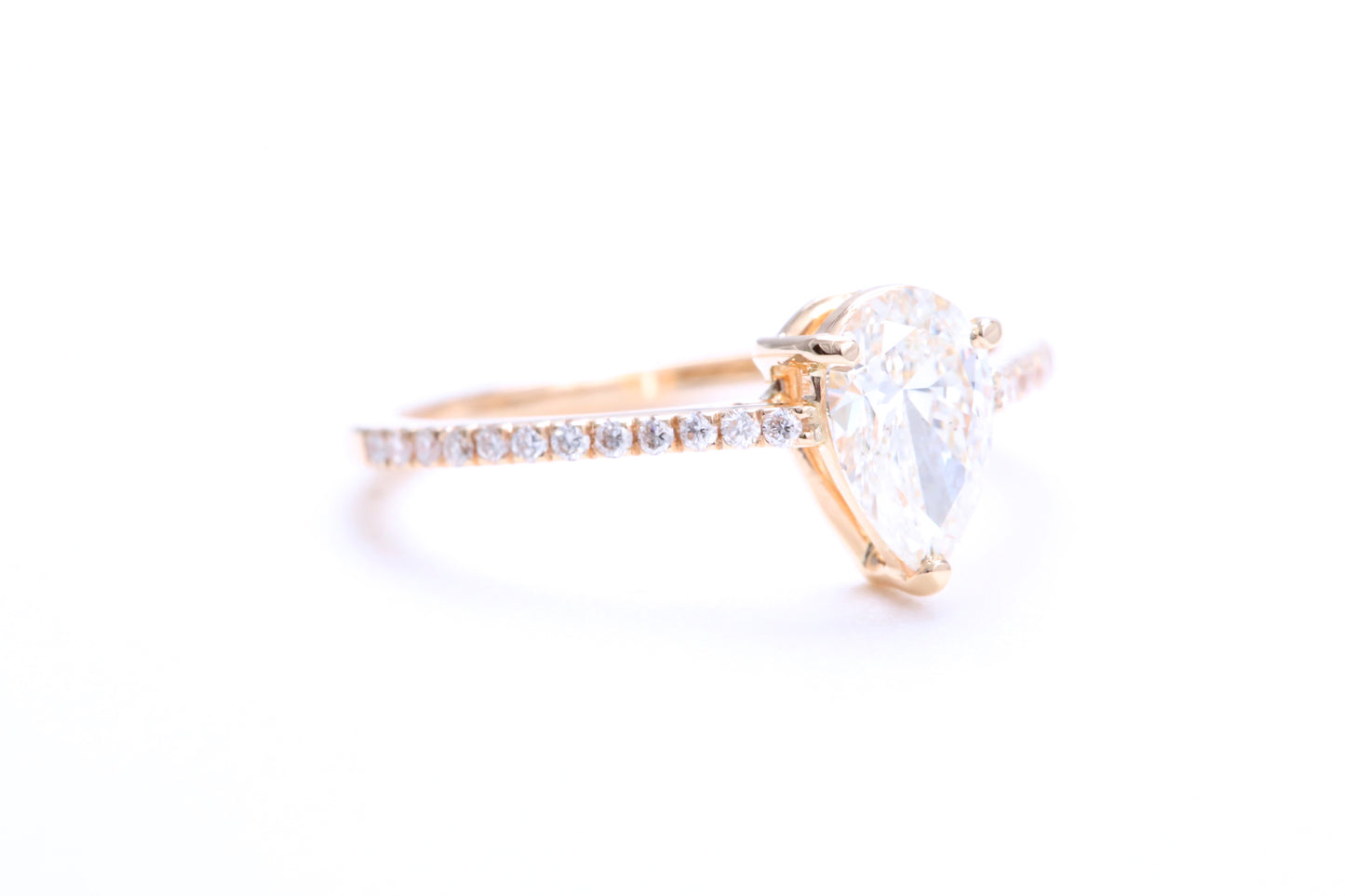 3/4 Carat Pear Shaped Engagement Ring