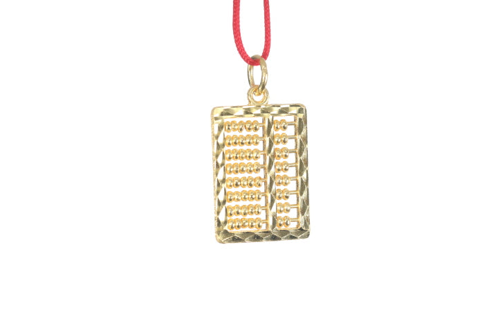 24K Gold Abacus Pendant