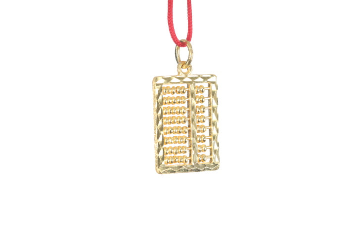 24K Gold Abacus Pendant