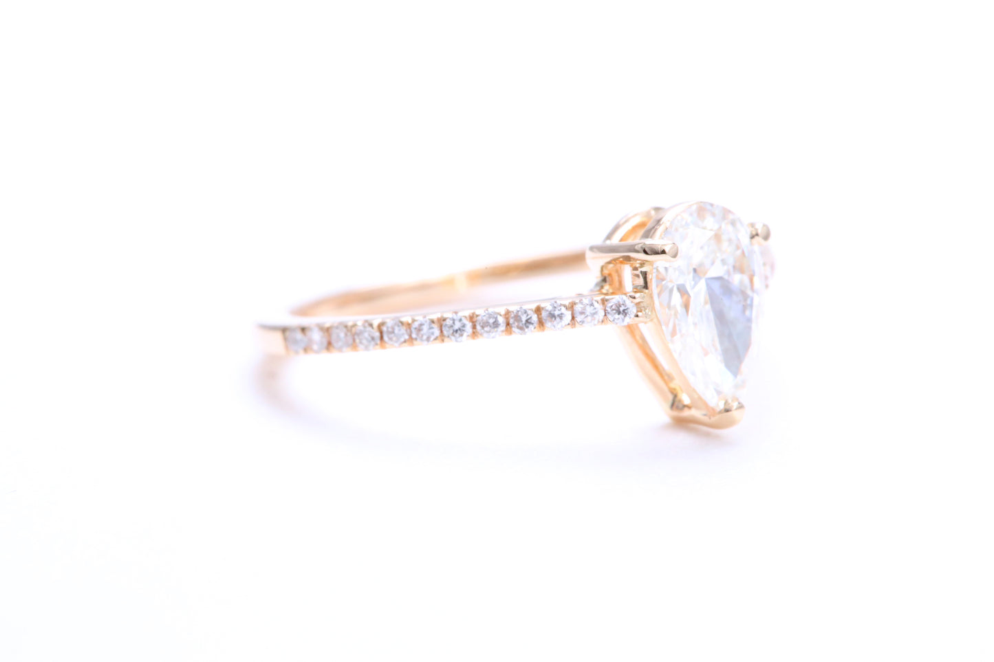 3/4 Carat Pear Shaped Engagement Ring