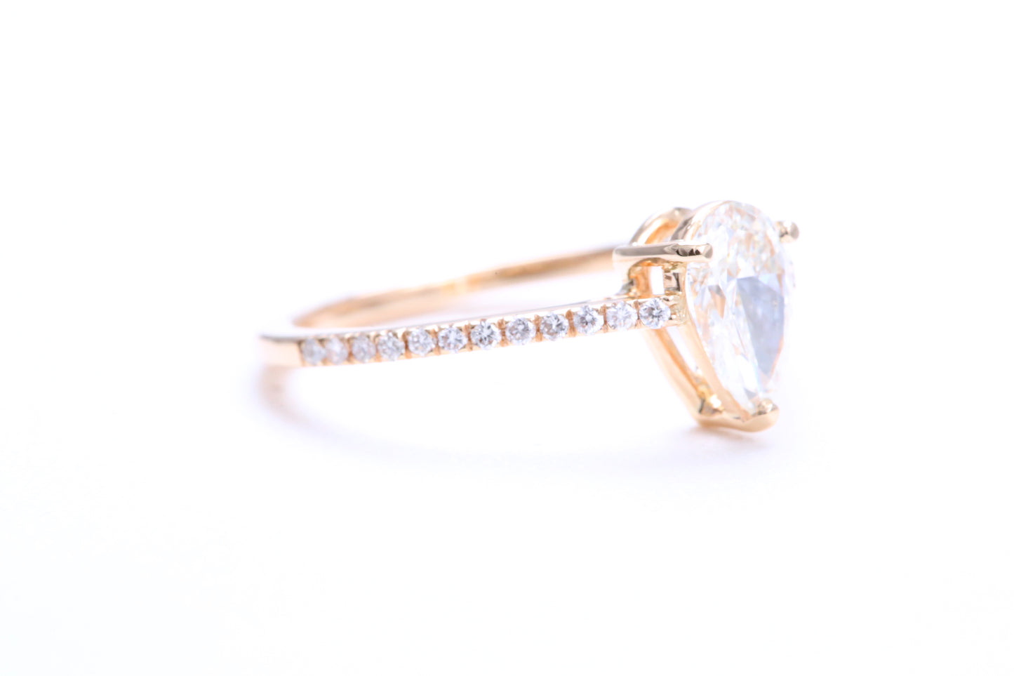 3/4 Carat Pear Shaped Engagement Ring