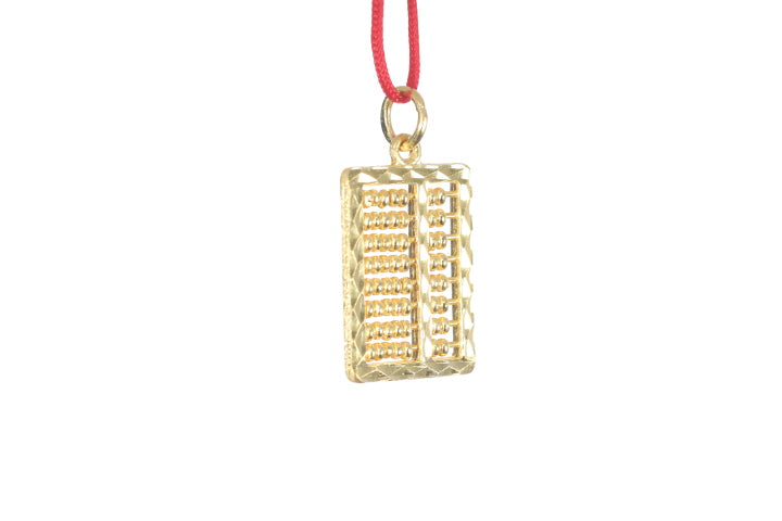 24K Gold Abacus Pendant