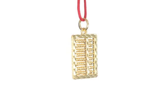 24K Gold Abacus Pendant