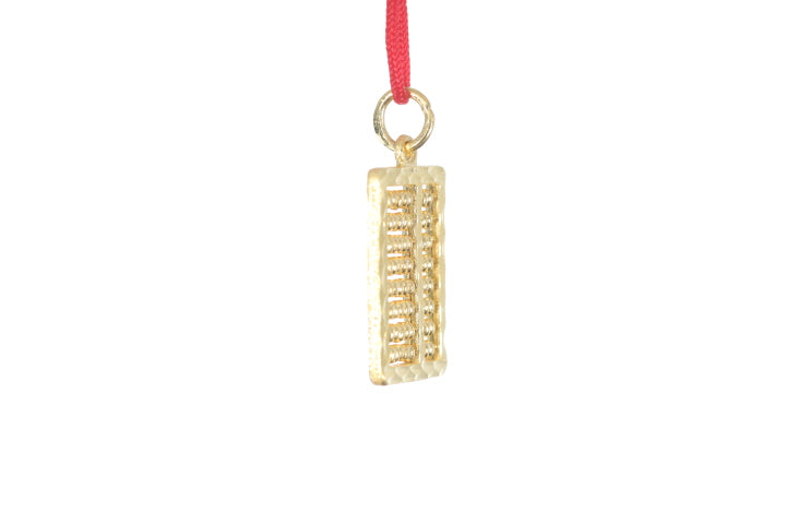 24K Gold Abacus Pendant
