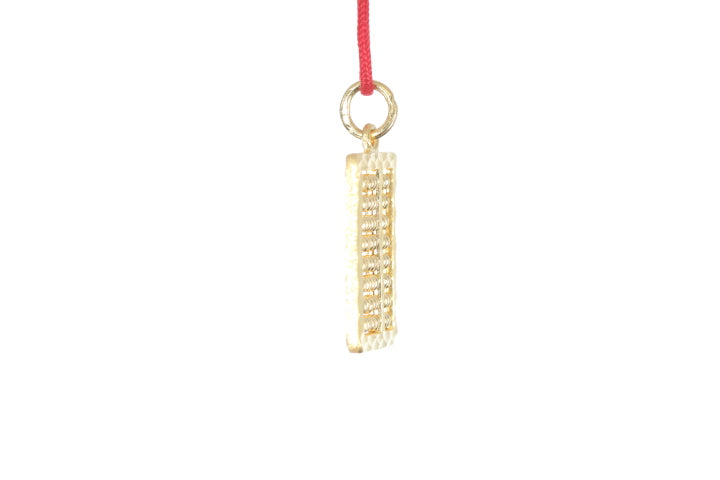 24K Gold Abacus Pendant