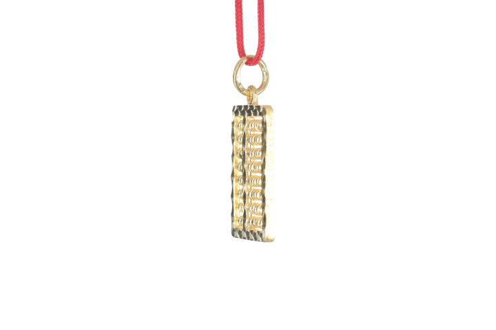 24K Gold Abacus Pendant