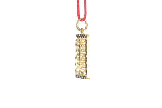 24K Gold Abacus Pendant