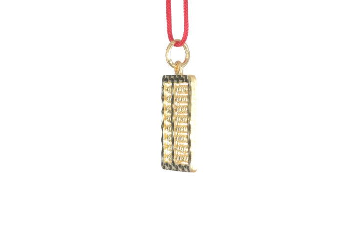 24K Gold Abacus Pendant