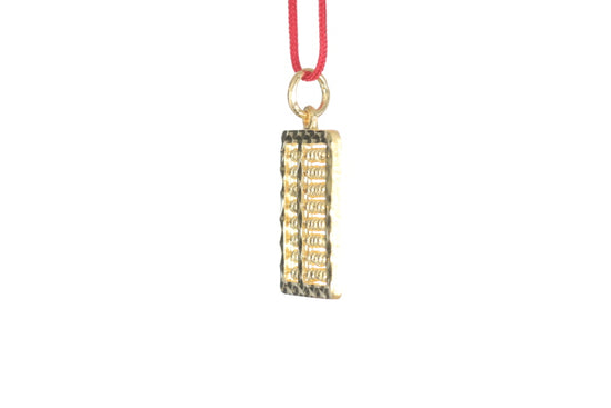 24K Gold Abacus Pendant