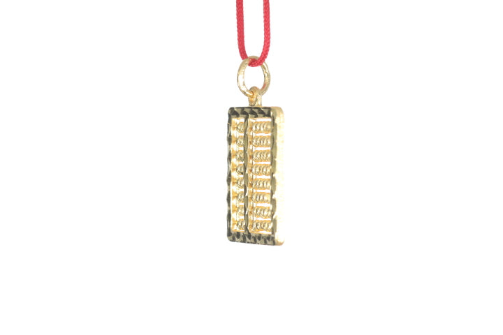 24K Gold Abacus Pendant