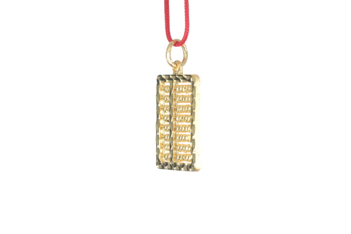 24K Gold Abacus Pendant