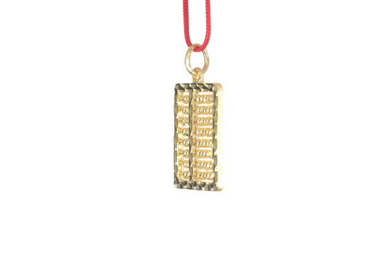 24K Gold Abacus Pendant