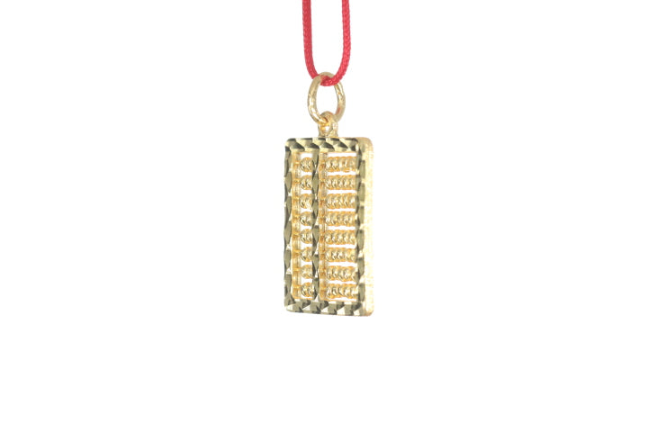 24K Gold Abacus Pendant