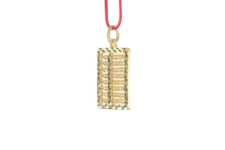 24K Gold Abacus Pendant