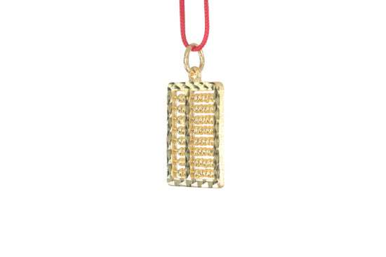 24K Gold Abacus Pendant