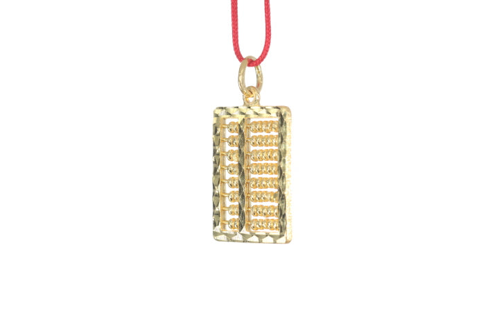 24K Gold Abacus Pendant