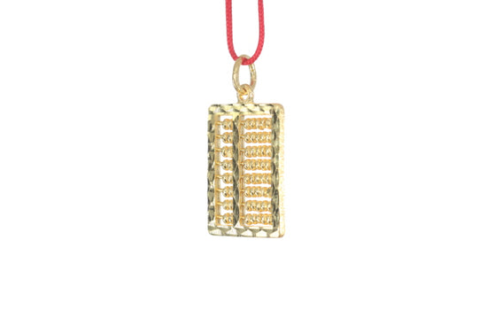24K Gold Abacus Pendant
