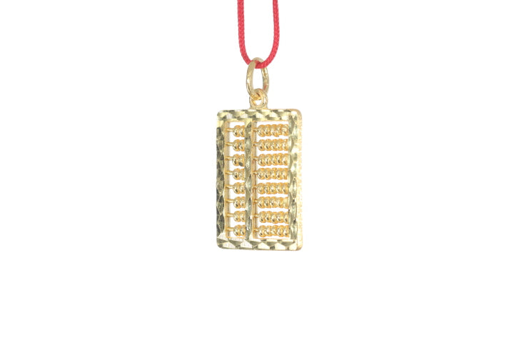 24K Gold Abacus Pendant