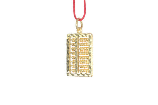 24K Gold Abacus Pendant