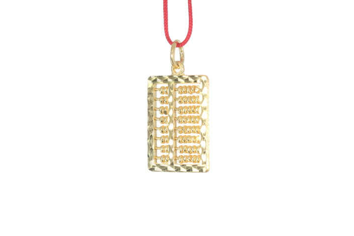 24K Gold Abacus Pendant