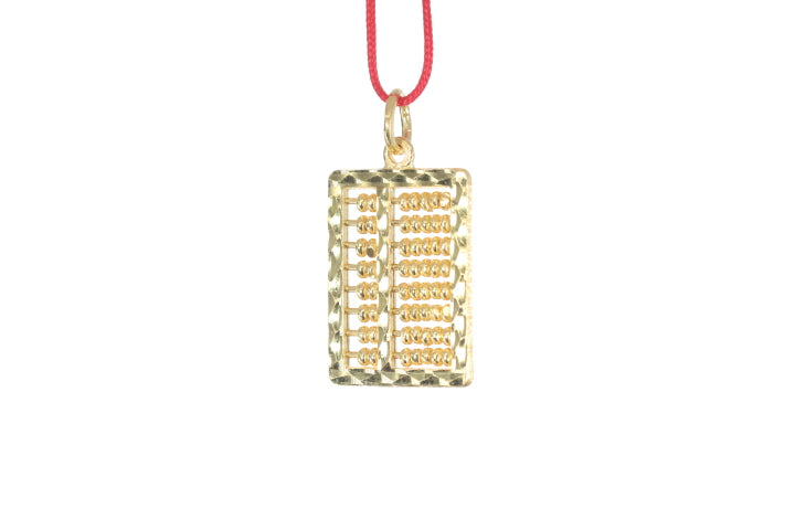 24K Gold Abacus Pendant