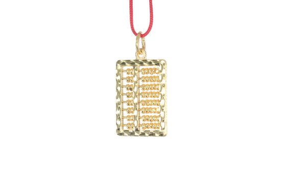 24K Gold Abacus Pendant