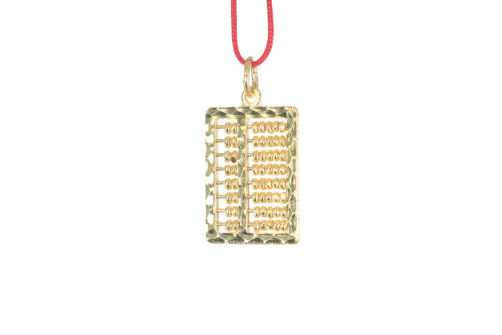 24K Gold Abacus Pendant