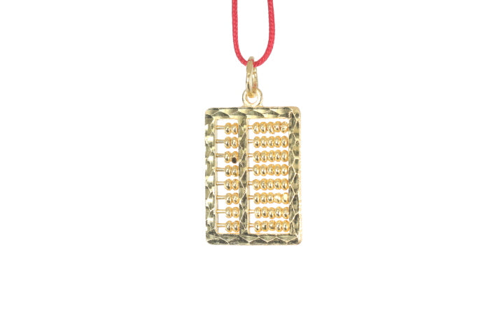 24K Gold Abacus Pendant