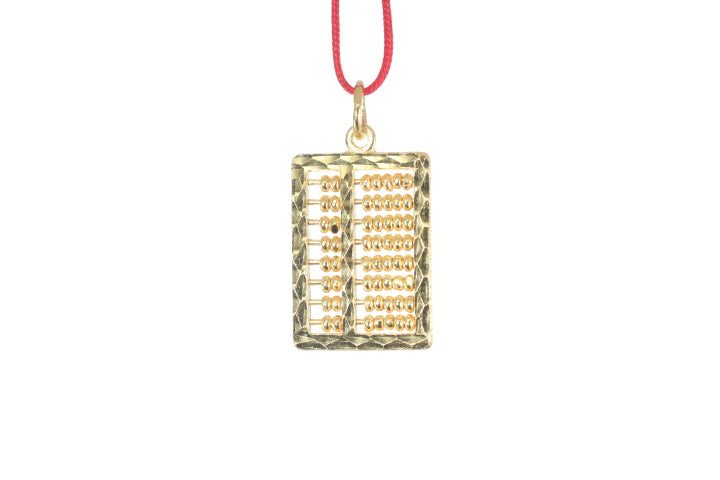 24K Gold Abacus Pendant