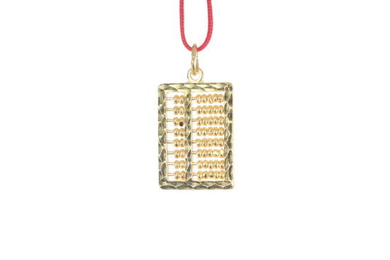 24K Gold Abacus Pendant