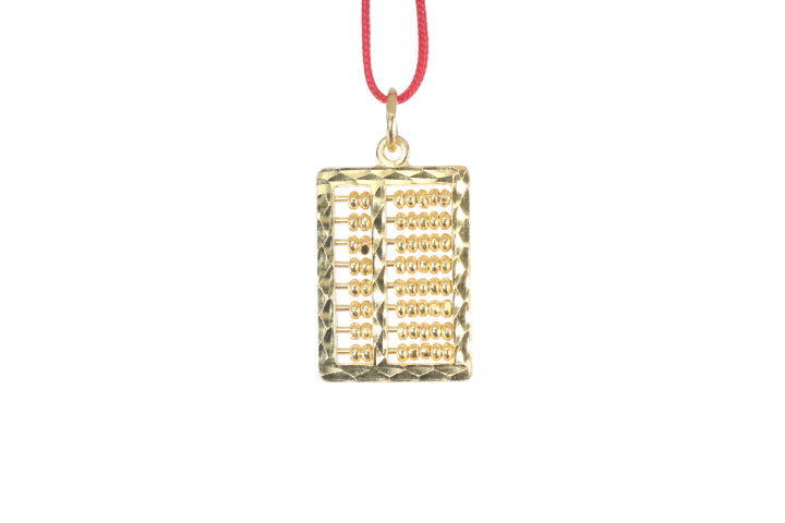 24K Gold Abacus Pendant