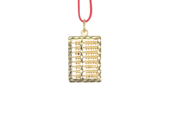 24K Gold Abacus Pendant