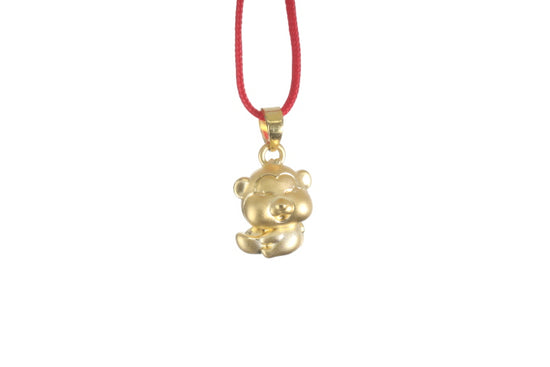 24K 3D Monkey Cartoon Pendant