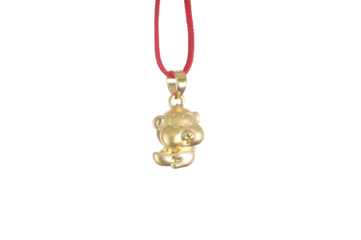 24K 3D Monkey Cartoon Pendant