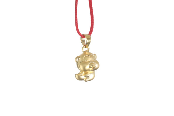 24K 3D Monkey Cartoon Pendant