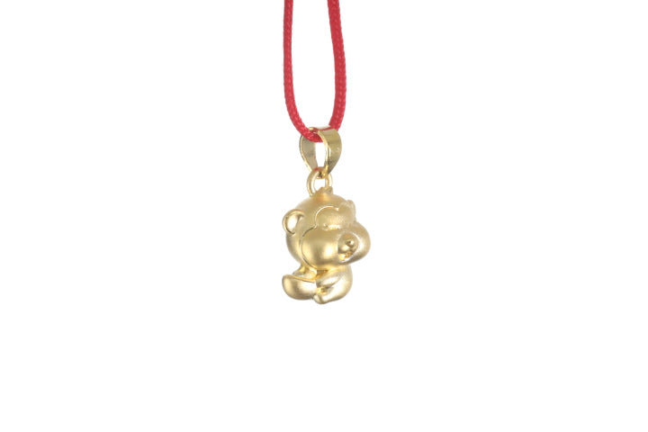 24K 3D Monkey Cartoon Pendant