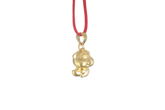 24K 3D Monkey Cartoon Pendant