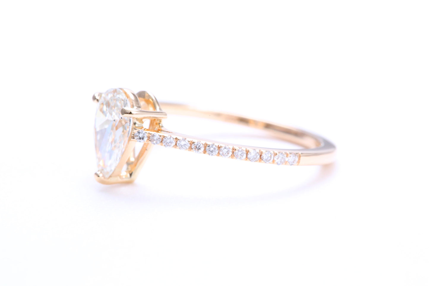 3/4 Carat Pear Shaped Engagement Ring