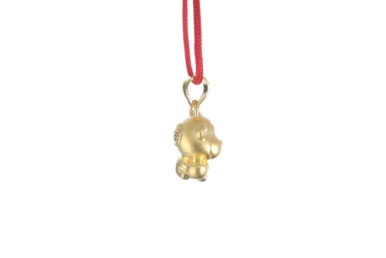 24K 3D Monkey Cartoon Pendant