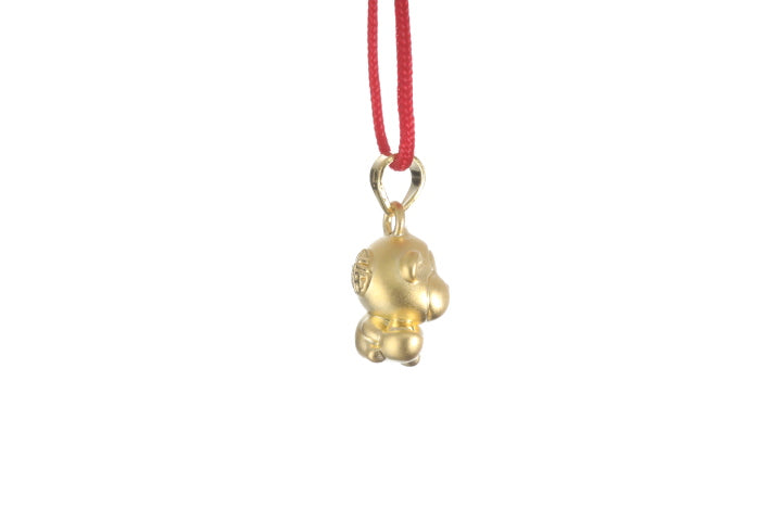 24K 3D Monkey Cartoon Pendant