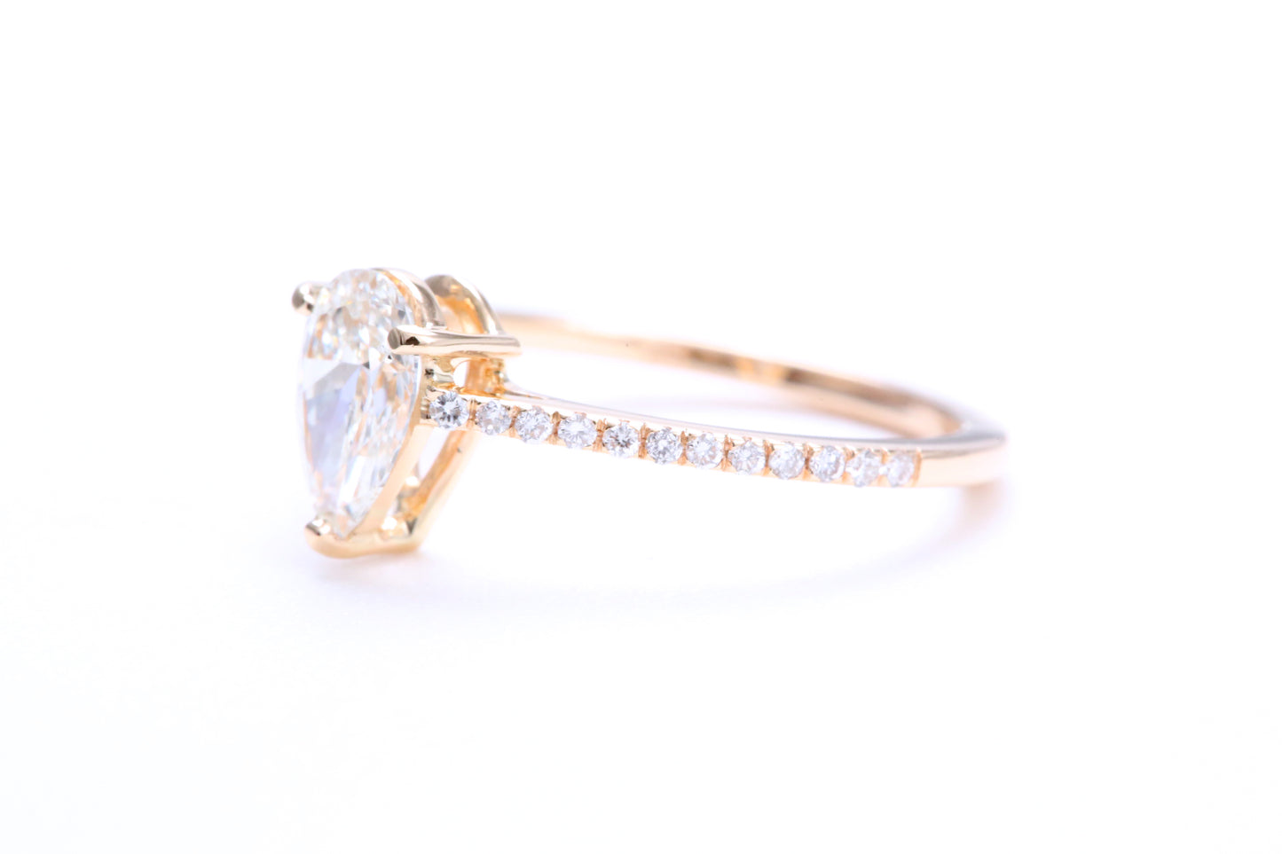 3/4 Carat Pear Shaped Engagement Ring