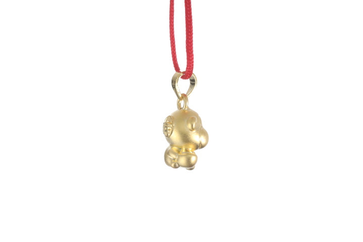 24K 3D Monkey Cartoon Pendant