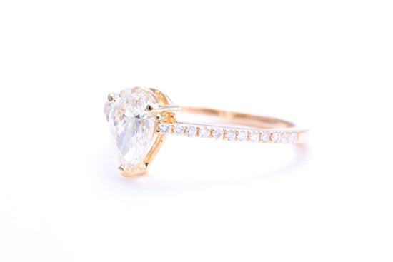 3/4 Carat Pear Shaped Engagement Ring