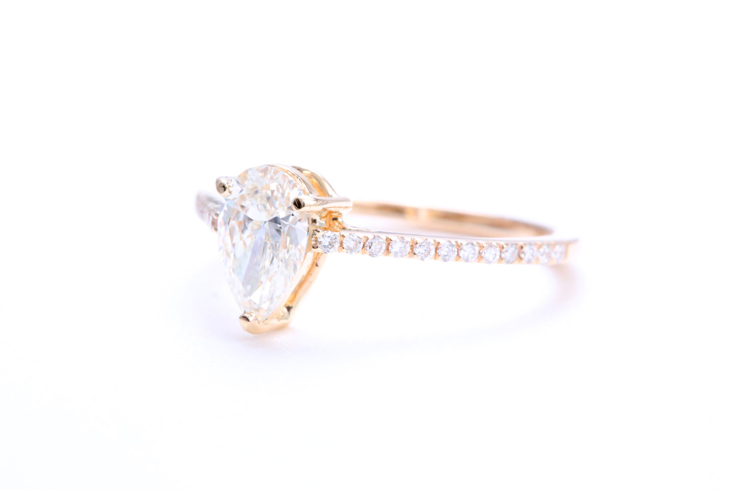 3/4 Carat Pear Shaped Engagement Ring