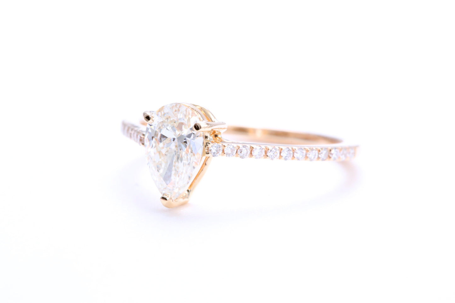 3/4 Carat Pear Shaped Engagement Ring