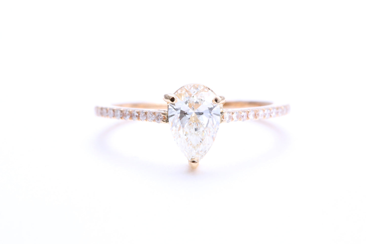 3/4 Carat Pear Shaped Engagement Ring