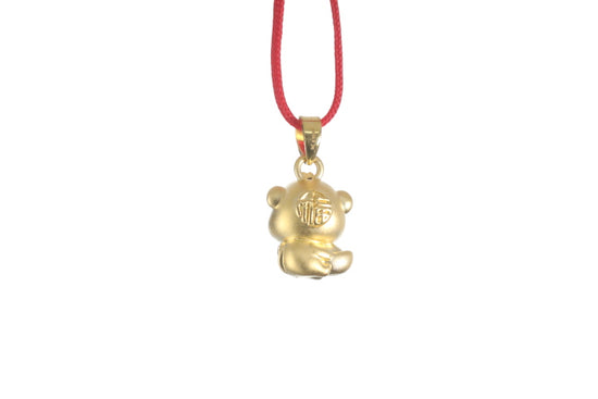 24K 3D Monkey Cartoon Pendant