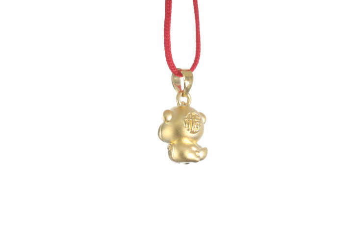 24K 3D Monkey Cartoon Pendant