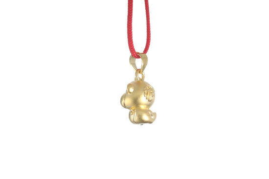 24K 3D Monkey Cartoon Pendant