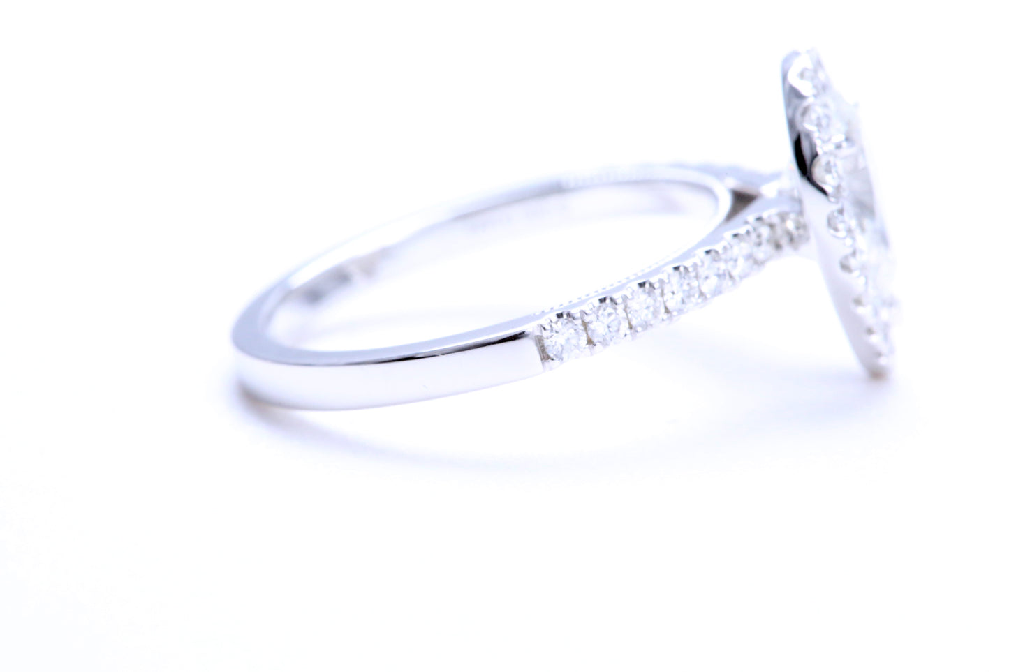 One Carat Pear Shaped Engagement Ring